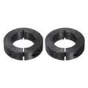 uxcell 2Pcs Single Split Shaft Collar, 1-1/8" Bore One Piece Clamping Collar 1-7/8" OD 1/2" Thickness Black Oxide Lock Collar Clamp with Set Screws (1045 Steel)