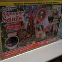 Superstar Santa Pop-Up Christmas Tree, 7FT, Pre-Lit w/ 200 LED Lights, AS SEEN ON TV, Santa Projects North Star, Opens Instantly, Fully Decorated, 7 Colors, 32 Modes w/Remote, Stores Flat