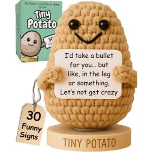 Funny Friendship Gift - Tiny Potato with 30 Sassy Messages for Women Friends Bestie BFF Bestfriend Coworkers - Best Friend Birthday Gifts for Women Men Her Him Sister Classmate - Positive Crochet