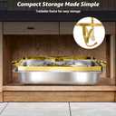 Chafing Dishes for Buffet, 9QT 5 Pack Chafing Dish Buffet Set | Stainless Steel Catering Warmer Server with 5 Full Size Pans for Home Party Wedding Buffets, Gold