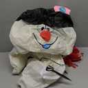 4FT Lighted Inflatable Snowman Christmas Decor  Compact Outdoor Yard Ornament with Built-in LED, Plaid Scarf & Candy Cane, Self-Inflating Holiday Lawn Decor for Porches/Patio Winter Festivities