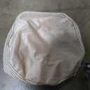 Pouf Cover, 100% Cotton Handmade Knitted Ottoman Pouf Cover Round Foot Stool