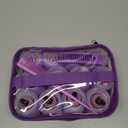 my novel things Hair Rollers Large Small 50PCS Set, 36PC Large Medium Hair Rollers for Volume Curlers with 12PC Clips 1 Tail Comb 1 Folding Comb for Short Medium Blowout Look Long Hair Gift for Women (Pink/White/Purple)