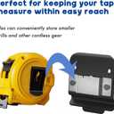 Tape Measure Holder for Belt, Low-Profile Tape Measure Belt Clip, Measuring Tape Holder Up to 2" Tool Belt, Tape Accessories