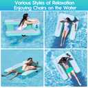 CALOBANA 2 Pack Inflatable Floating Chair with Cup Holder for Adults Lake, 50"L x 45"W