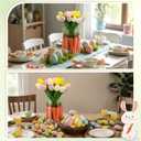 Tigeen 16 Pcs Fake Flowers Tulips 13" Artificial Flower Mother's Gift Day Centerpieces for Tables Decorations for Spring Easter Home Kitchen Wedding Bouquet Bulk