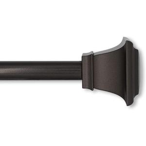 Lumino Square Single Curtain Rod Set, 5/8" Diameter - Starting at $14.99 - (With Multiple Color Options), Curtain Rod, Drapery Rod, Decorative Rod, Dcor, Bronze, 30-84" Width