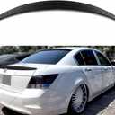 Rear Spoiler Compatible with 2008-2012 Honda Accord, Duckbill Spoiler Fits for 2008 2009 2010 2011 2012 Sedan 4 Door, Exterior High Kick Trunk Tail Deck Lid Wing Lip (Glossy Black)