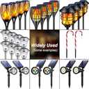 Metal Stakes Solar Lights Replacement Spike - Outdoor Ground Stake for Backyard Garden Lights Landscape Yard Pathway Patio Lamps 8 Pack - Fits 3/4" Poles (0.78" Actual), 5-3/8" Long