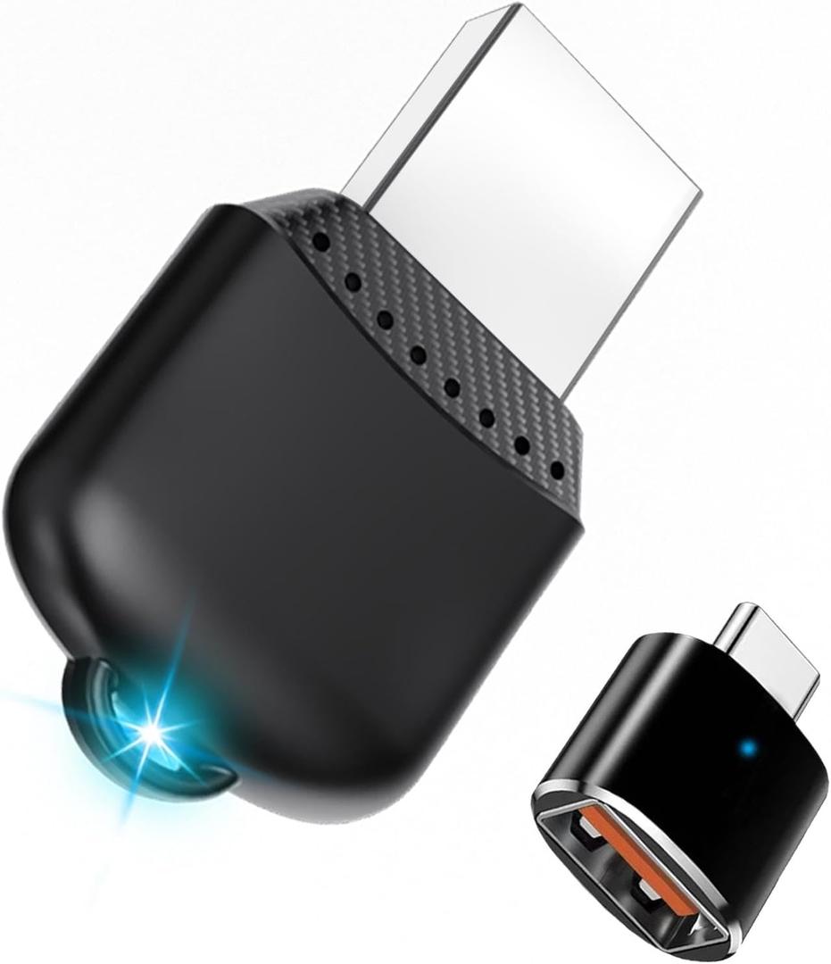 Wireless CarPlay and Android Auto Adapter, Mini USB A and Type-C Design for Cars Built in Wired CarPlay and Android Auto, Plug Play Stable Connection for iPhone 6+ iOS 10+ Android11+