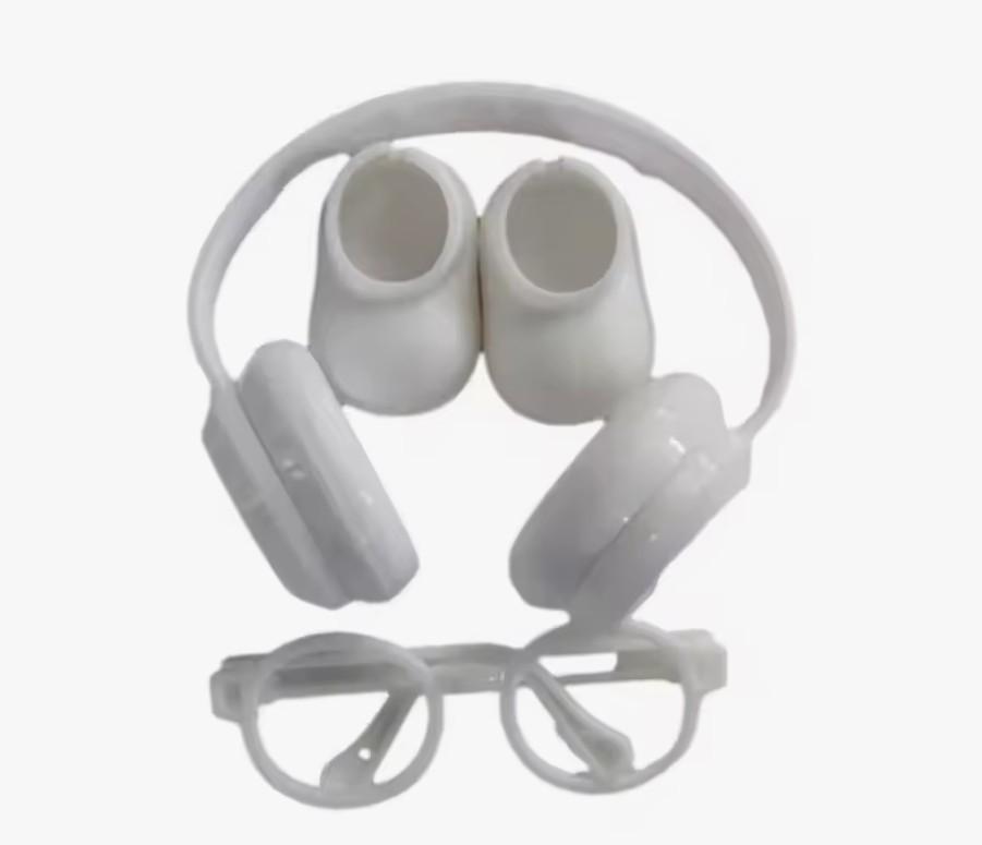 3 x Stylish Accessories for 17cm Labubu Doll V1 V2 V3 Headphones Shoes Without Lenses Glasses Funny Accessories Gift