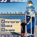 ESUP 11'6"x35" Extra Wide Inflatable Paddle Board, 450lb Capacity Super Stable Inflatable Stand Up Paddleboards for 2-3 People, All-Round Sup Board for Beginners/Family/Yoga, w/100L Backpack