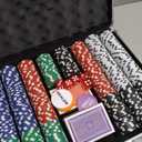 Homwom Poker Chip Set - 500PCS Poker Chips with Aluminum Case, 11.5 Gram Chips for Texas Holdem Blackjack (500pcs)
