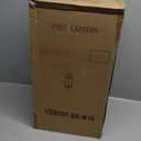 ALLGOT Outdoor Pole Lantern Light,Lamp Post Lighting Fixture,Anti-Rust Fence Post Deck Lighting, Patio Pillar Lamp for Garden, Patio, Pathway (Black, 16.9 Inch Height) (Black-Seeded Glass)