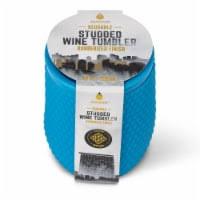 Manna Studded Wine Tumbler in blue. 12oz-355ml