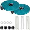 LINEX Sprinkler Soaker Hose 25 ft 2 pack for Garden Lawn Watering Hose with Stakes