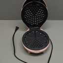 Paris Hilton Heart Waffle Maker, Makes 5 Mini Heart Shaped Waffles or 1 Individual Waffle, Easy to Clean 6" Nonstick Plates, Made without PFAS or PFOA, Electric Waffle Iron, Pink