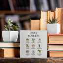 kunlisa Gentle Reminders Mental Health Funny Potted Plant Wooden Box Sign Desk Decor,Rustic Wood Block Plaque Box Sign for Therapy School Counseling Office Wall Shelf Tabletop Decoration