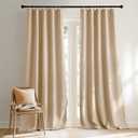 NICETOWN Window Treatment Curtains Room Darkening Draperies - (Biscotti Beige) 52 Width X 95 Drop, Room Darkening Curtains and Drapes for Bedroom