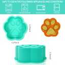 6Inch Dog Birthday Cake Mold, 2Pack Paw Shaped Silicone Pan Extra Large, Silicone Dog Treat Mold for Homemade Birthday Cake