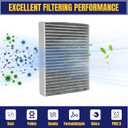 CF10134 Cabin Air Filter for Honda Accord Civic CR-V Pilot Odyssey Ridgeline for Acura MDX RDX TL ILX Cabin Filter Replacement with Activated Carbon Replace CP134 80219-SHJ-A01, 1 Pack