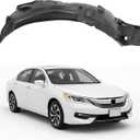 ALMULOO Front Passenger Side Fender Liner Compatible with 2016-2017 Honda Accord Sedan, Replaces H01249157 74100T2AA01, Wheel Liner Splash Shields Guard, Right Side,Without Insulation Foam