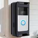 Anti-Theft Video Doorbell Mount Compatible with Ring/Blink Wireless Camera Doorbell, Adjustable Angle Mount No-Drill Battery Doorbell Bracket Accessories for Houses, Apartments, Businesses (Black)