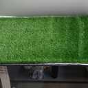Dog Grass Pad with Tray Large 34’’×23’’, Dog Potty with Ultra-Absorbent Artificial Grass for Dogs with Hemmed Edge, Pee Pads for Dogs, Realistic, Odor Free, Litter Box for Balcony
