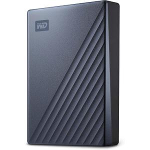 WD 6TB My Passport Ultra Blue, Portable External Hard Drive, Backup Software with Defense Against ransomware, and Password Protection, USB-C and USB 3.1 - WDBEJA0060BBL-WESN