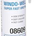 3M 08609 Window-Weld Super Fast Urethane Windshield Adhesive, High-Strength Fast-Curing One-Part Auto Glass Sealant, 10.5 fl oz (310 mL) Cartridge, Black