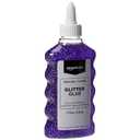 Amazon Basics Liquid Washable Glitter Glue, Assorted Colors (Purple Pink Redx2 ), 177ml, 6 oz Each, 4-Count
