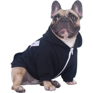 iChoue Pug Clothes Hoodies for Dogs Puppy French Bulldog Frenchie English Boston Terrier Bully Pitbull Sweatshirt Sweater Clothing Cold Weather Winter Coats - Black/Small (Small ( 5 - 15 lbs )) iChoue Pug Clothes Hoodies for Dogs Puppy French Bulldog Frenchie English Boston Terrier Bully Pitbull Sweatshirt Sweater Clothing Cold Weather Winter Coats - Black/Small (Small ( 5 - 15 lbs ))