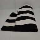 Dxhycc Black and Gray Striped Scarf - Soft Knit Winter Men's Scarf - Cosplay Costume Accessory for Halloween Party 34x60 in