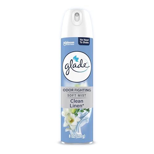 Glade Air Freshener Room Spray, Clean Linen Scent, Odor Fighting to Deliver Long Lasting Freshness, 8 Oz,6 pcs