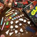 Soulchen 2025 Christmas Craft Advent Calendar for Kids Painting Kit Glow in The Dark Christmas Countdown Rock Crafts Kits with 24 Surprises DIY Painting Supplies Holiday Xmas Party Favor Gifts
