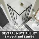 Corner Shower Enclosure 36 in.D x 36 in. W x 71 in. H, Double Sliding Shower Door with 1/4 in. Clear Tempered Glass, Black Framed Sliding Shower Enclosure (Shower Base Not Included)