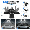 Aoretic LED Garage Lights 1 Pack -120W, 12000LM 6500K Led Shop Light with 4+1 Deformable Panels, Basement Barn Light Garages Ceiling Lights, E26/E27 for Garage, Warehouse, Shop