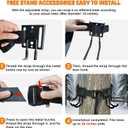 Treestand Strap Gear Hangers, Multi-Hook Accessory Holder for Bow Hanger, Tree Stand Accessories Holder with 8 Hooks, for Gears Bow Quiver Backpack Tree Saddle Bottle, with Storage Bag (Black1)