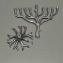 The Dreidel Company Tree of Life Menorah Rustic Pewter Finish Full Size 10 Inches for Hanukkah Fits Standard Chanukah Candles - Collectible Artistic Menorah for Judaic Display
