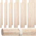 Yulejo 215 Pieces Balsa Wood Sticks Wooden Dowel Rods Square Hardwood Unfinished Wooden Strips for DIY Molding Crafts Projects Making(1/8, 3/16, 1/4, 5/16, 3/8, 1/2 Inch)