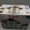 T-fal Clipso Stainless Steel Pressure Cooker, 6.3 Quart, Recipe Book, Steam Basket, Easy-Open Lid, Secure Locking System, Adjustable Pressure Valve, Induction Cookware, Pots and Pans, Kitchen, Silver