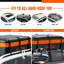 Car Roof Bag 21 Cubic Feet Waterproof 840D Heavy Duty Rooftop Cargo Carrier Bag for All Cars with/Without Racks Includes Anti-Slip Mat Storage Bag Luggage Lock
