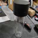 15oz Stainless Steel Vacuum Insulated Water Bottle with glass liner inside,glass lined thermos with Infuser for Hot and Cold drink -Leakproof Travel Mug with Filter (Black,with Tea infuser)