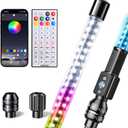 Ehaho 4FT LED Boat Navigation Light with Bluetooth APP & Remote, DIY Colors & 400+ Patterns NavLight Show Boat Whip Lights, Nav Lights Pole Anchor Running Stern Light for Boats