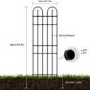 Black Garden Trellis, 71x21 Inch Metal Arch Decoration with Rustic Iron & Black Coating, 2 Pack Outdoor Plant Support for Climbing Roses, Vines, Flowers, Vegetables