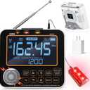 NOAA Weather Alert Radio for Home - S.A.M.E. Localized Programming, 23 Country Codes & 75+ Emergency Alerts NOAA Weather Radio with Battery Backup External Antenna and Warning Light for Home