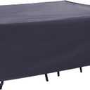F&J Outdoors Patio Furniture Covers Waterproof UV Resistant Outdoor 7 Piece Furniture Cover Sectional Sofa Cover, 90" W x 60" D x 27.5" H (Grey)