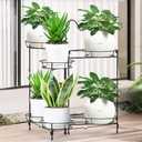 Heavy Duty Metal Plant Stand, Indoor Outdoor Plant Shelf & Rack - 6 Tiers 7 Pots, Plant Holder for Plants/Flowers/Planters, for Living Room Home Corner Patio & Garden