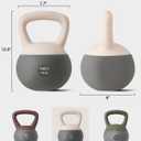 PAETA Soft Kettlebell for Home Gym – Anti-Slip Grip & Wide Handle Design, Soft-Sided Cushioned Base Kettlebell, Soft Kettlebell set for Strength Training - Ideal for Men, Women, 15lbs White