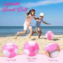 Lunmon 24 Pack 12 Inch Inflatable Beach Balls Bulk Pink and White Beach Balls PVC Blow up Water Games Toys for Kids Summer Swimming Pool Party Favors Hawaiian Tropical Theme Party Supplies
